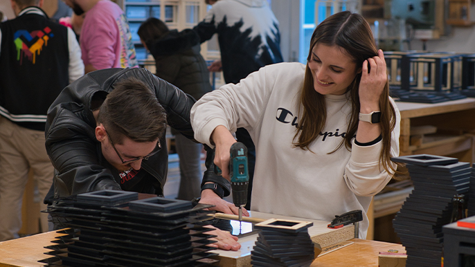 Foto vom Bau der Mysteryboxen